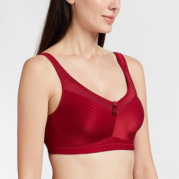 Enamor Hidden X-Frame Smoothening Women's Full Support Everyday Bra – Jiggle Control, Non-Padded, Wirefree, Full Coverage